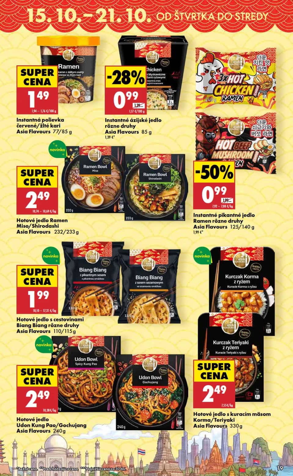 Instantné pikatné jedlo Ramen