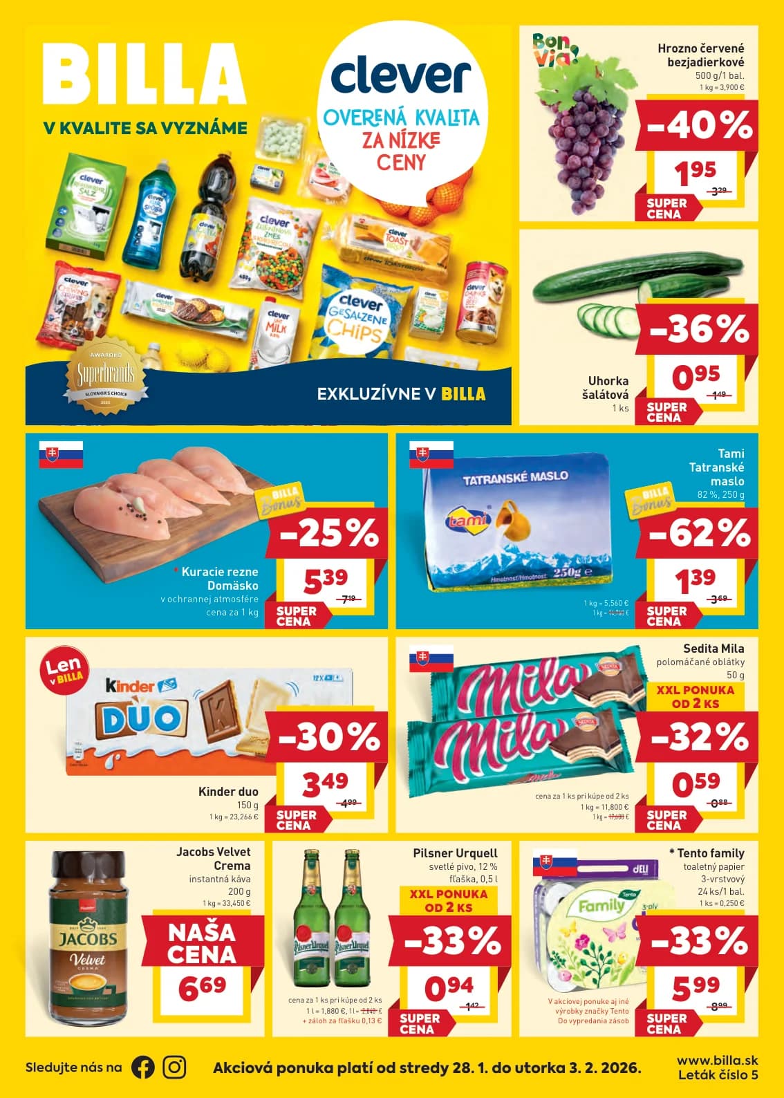 billa - titulná strana