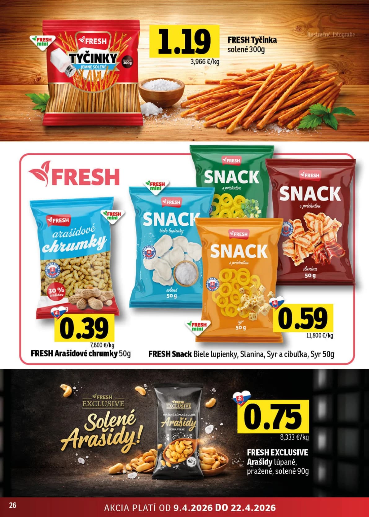 FRESH Arašidové chrumky