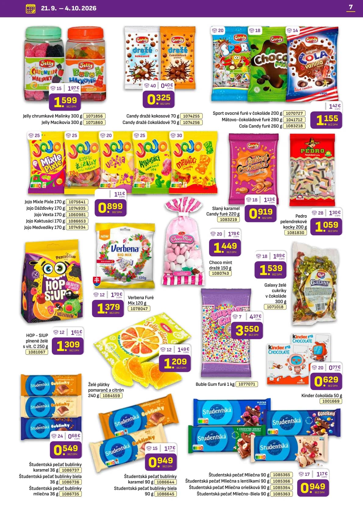 Candy dražé kokosové