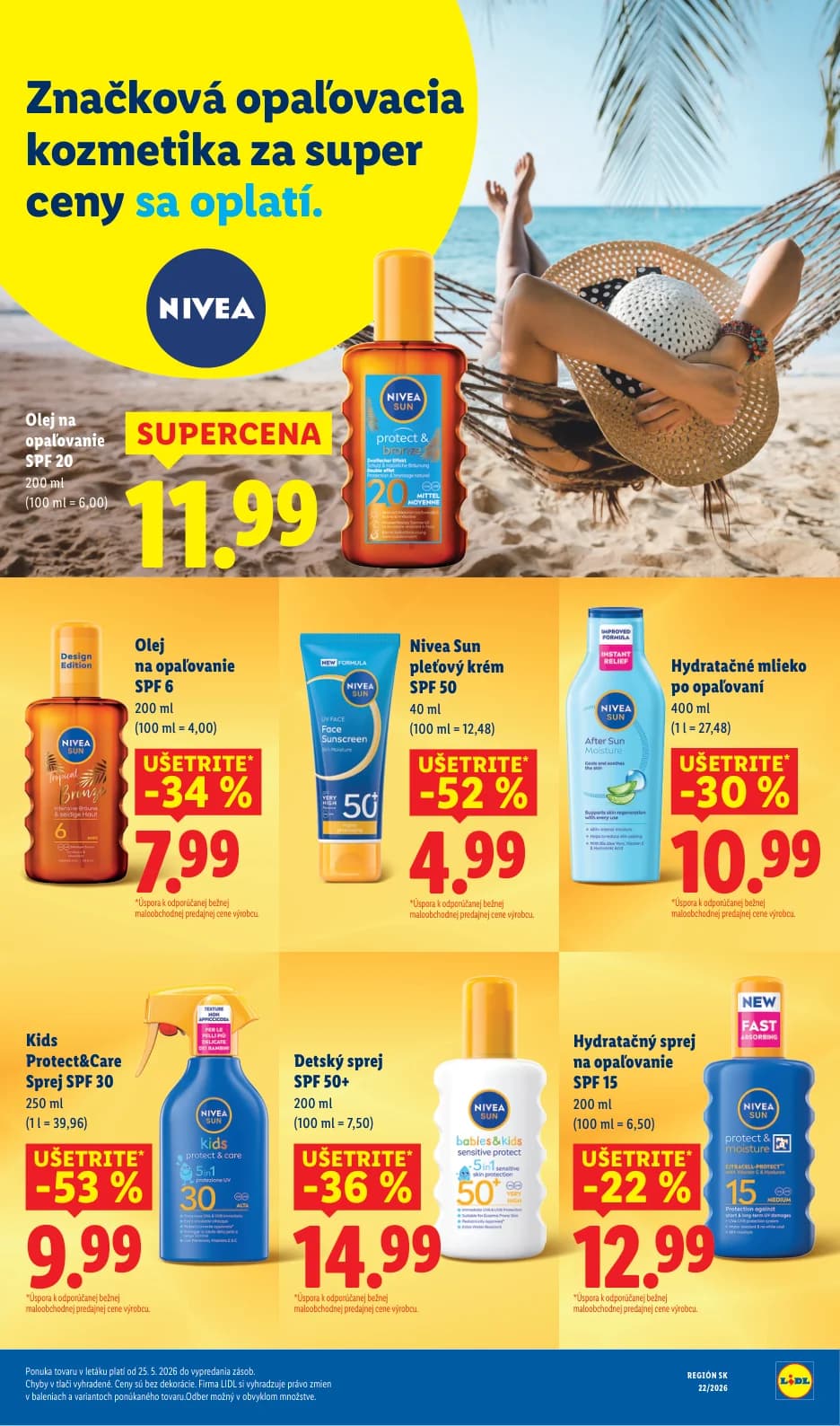 Nivea Sun pleťový krém