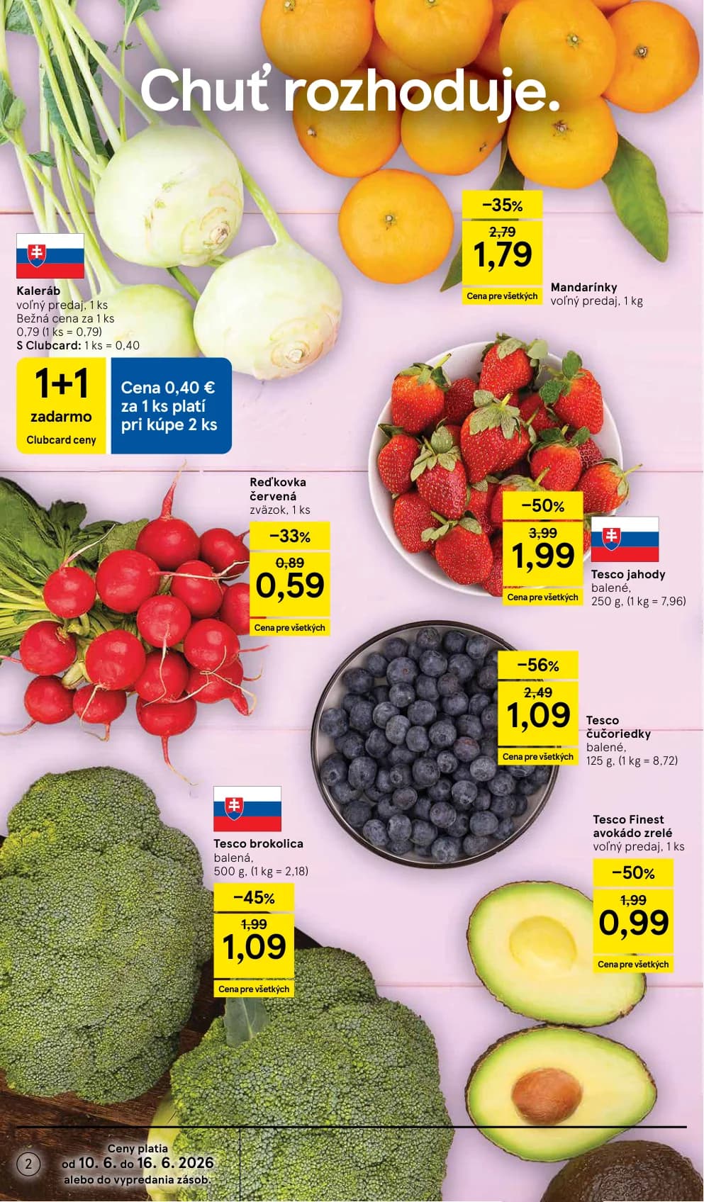 Tesco čučoriedky